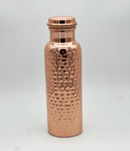 Pure Copper Water Bottle | 32 Oz Hammered Finish | Leak-Proof & Eco-Friendly | Ayurvedic Health Benefits | Durable & Stylish Copper Bottle for Daily Hydration