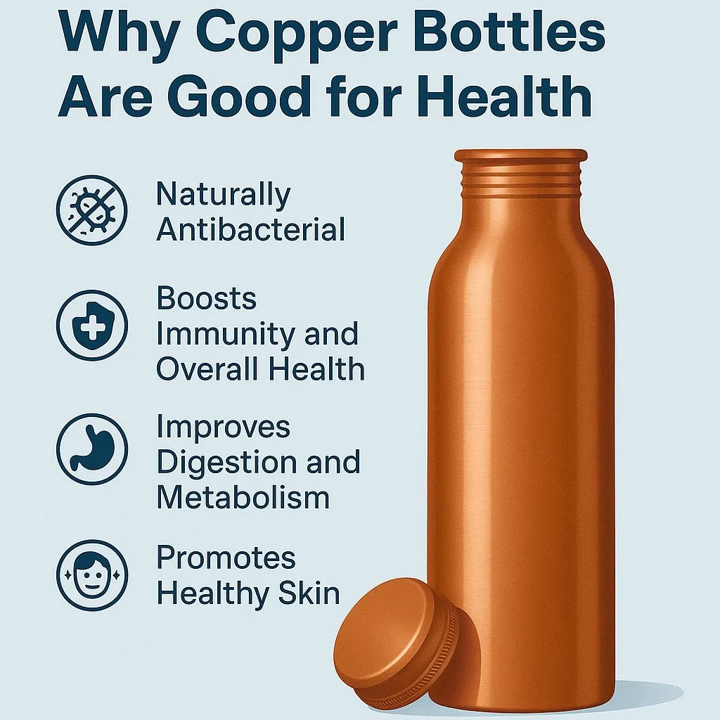 Pure copper water bottle natural antibacterial properties