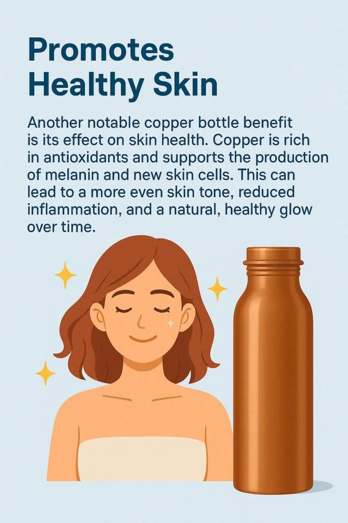 Copper water bottle benefits for skin health and glow