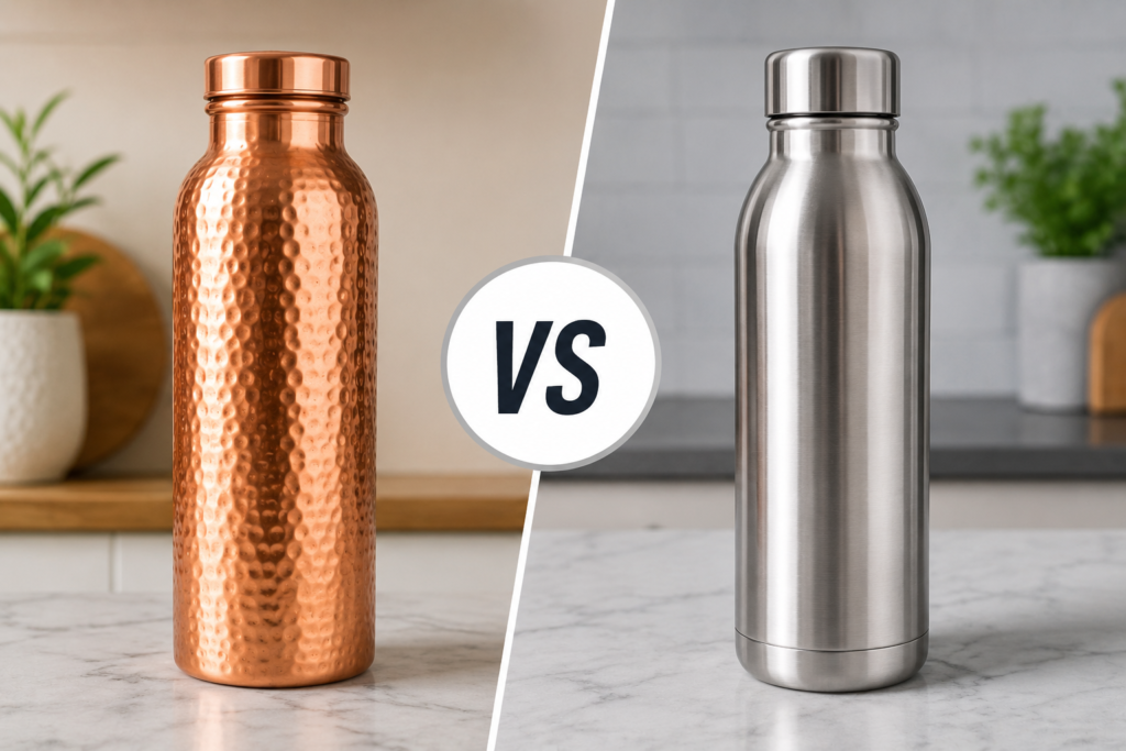 Copper Water Bottle vs Stainless Steel