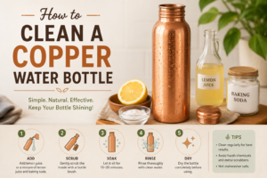 step by step guide how to clean copper water bottles