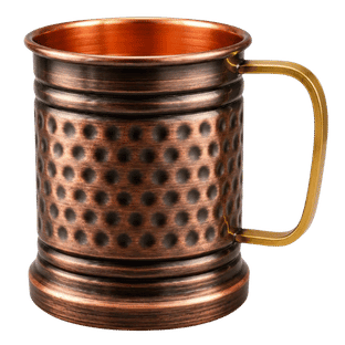 Pure Copper Mug Hammered Finish with Brass Handle-order now