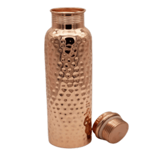 Pure Copper Water Bottle Hammered Finish-new